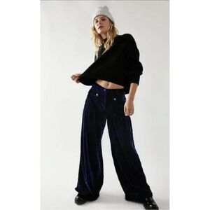 NWOT Free People We The Free Velvet Lotus Pants Size 28 $148